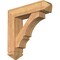 Ekena Millwork Balboa Arts and Crafts Smooth Bracket w/ Offset Brace, Western Red Cedar, 7 1/2"W x 30"D x 30"H BKT0806X30X30BOA03SWR - alternate 1